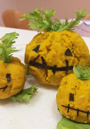 ハロウィン☆ジャックのかぼちゃサラダ-レシピのメイン写真