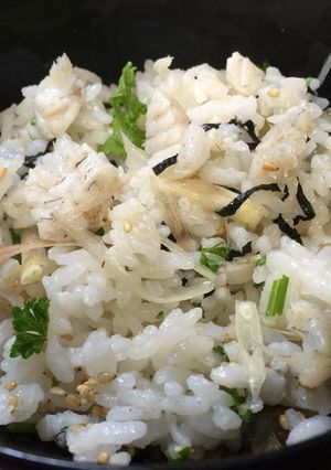チダイ塩焼きミョウガパセリのまぜごはん!-レシピのメイン写真
