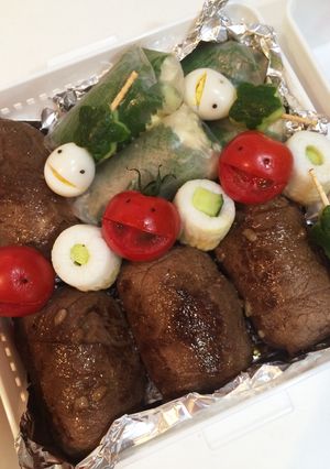 ガッツリ男飯☆肉巻きおにぎり-レシピのメイン写真
