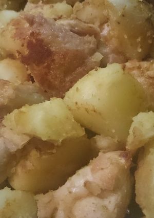 鳥モモ肉とジャガイモのカレー味炒め-レシピのメイン写真