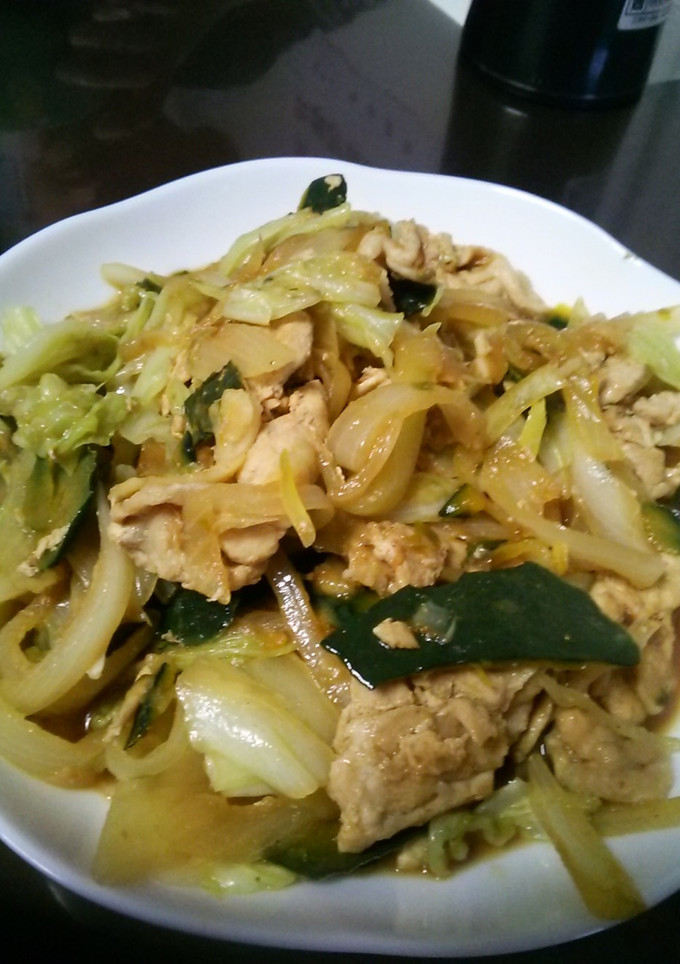 節約！残り物活用かぼちゃの皮入肉野菜炒め-レシピのメイン写真