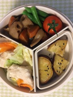 【30分ずぼら弁当】胸肉 塩麹ルクエ-レシピのメイン写真