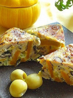 カボチャとキノコの炊飯器キッシュ-レシピのメイン写真
