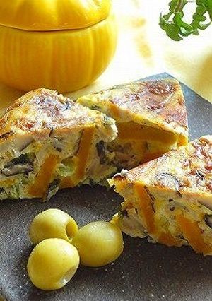カボチャとキノコの炊飯器キッシュ-レシピのメイン写真