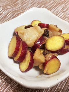 目分量で☆さつまいもとりんごのしっとり煮-レシピのメイン写真