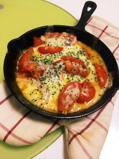 トマトと食パンのスキレットグリル-レシピのメイン写真