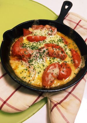 トマトと食パンのスキレットグリル-レシピのメイン写真