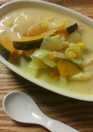 ケチャップだしで豆乳スープ-レシピのメイン写真