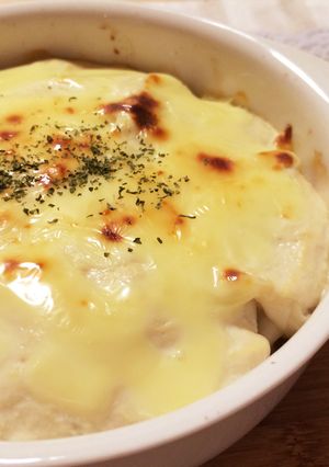 豆腐クリーム使用♪餃子deグラタン♪-レシピのメイン写真