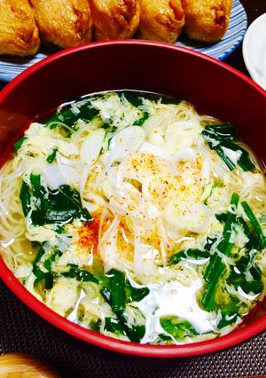 暖ったかい♬ニラ玉にゅう麺♪-レシピのメイン写真