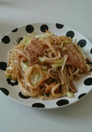 回鍋肉の残りでめちゃウマ焼きうどん-レシピのメイン写真