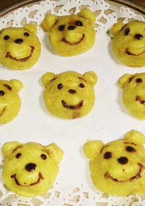 簡単かわいいプーさんのスイートポテト-レシピのメイン写真