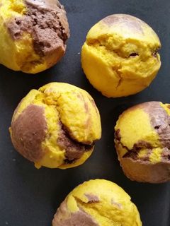 カボチャとチョコのマーブルマフィン-レシピのメイン写真