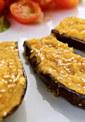 ナスとフムスのグリルミニトマトサラダ添え-レシピのメイン写真