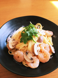 エビとマッシュルームのクリームパスタ-レシピのメイン写真