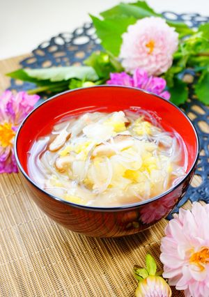 【白菜と春雨のスープ】-レシピのメイン写真