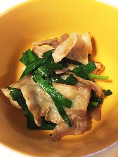 豚バラ肉とニラの炒め物-レシピのメイン写真
