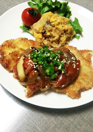 豚カツの和風トマトソースかけ-レシピのメイン写真
