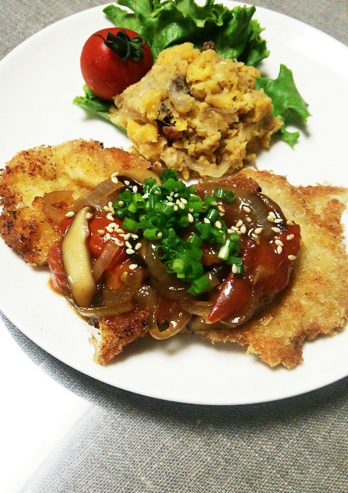 豚カツの和風トマトソースかけ-レシピのメイン写真