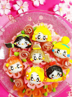 ツムツムプリンセスちらし寿司-レシピのメイン写真