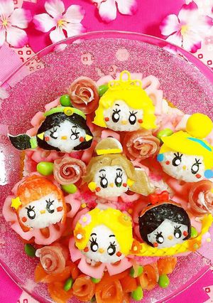 ツムツムプリンセスちらし寿司-レシピのメイン写真