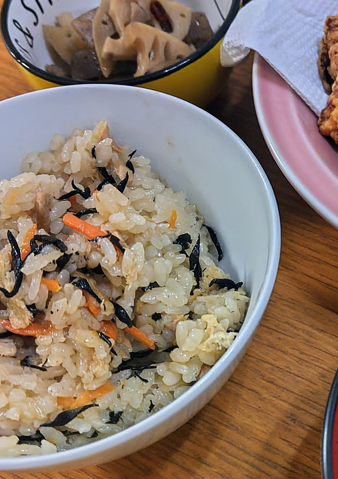 ツナとひじきの炊き込みご飯　４合-レシピのメイン写真