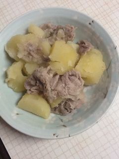 豚コマとジャガイモの煮物 塩味-レシピのメイン写真