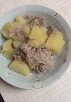 豚コマとジャガイモの煮物 塩味-レシピのメイン写真