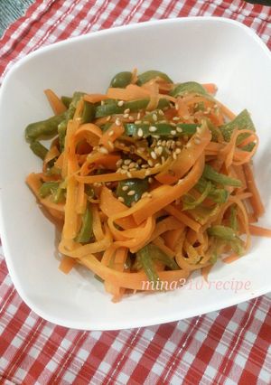 にんじんピーマンのにんにく味噌炒め-レシピのメイン写真