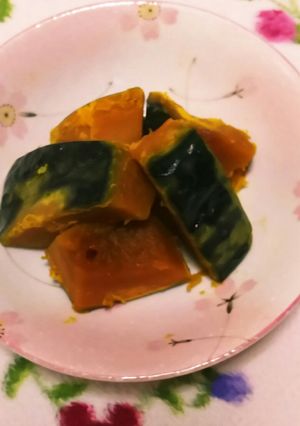 国産or外国産で美味!材料3つ南瓜の煮物-レシピのメイン写真
