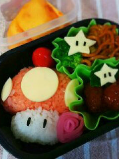 キャラ弁☆マリオの赤いキノコ-レシピのメイン写真