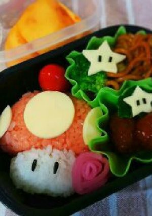 キャラ弁☆マリオの赤いキノコ-レシピのメイン写真