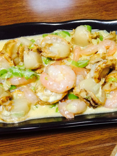 ベビーホタテとエビの簡単おかず-レシピのメイン写真