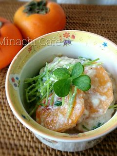 柿と豆苗の白和え-レシピのメイン写真