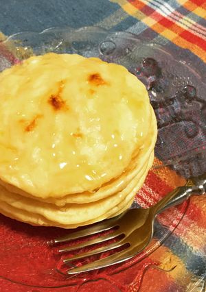 朝食に＊はちみつチーズパンケーキ♡-レシピのメイン写真