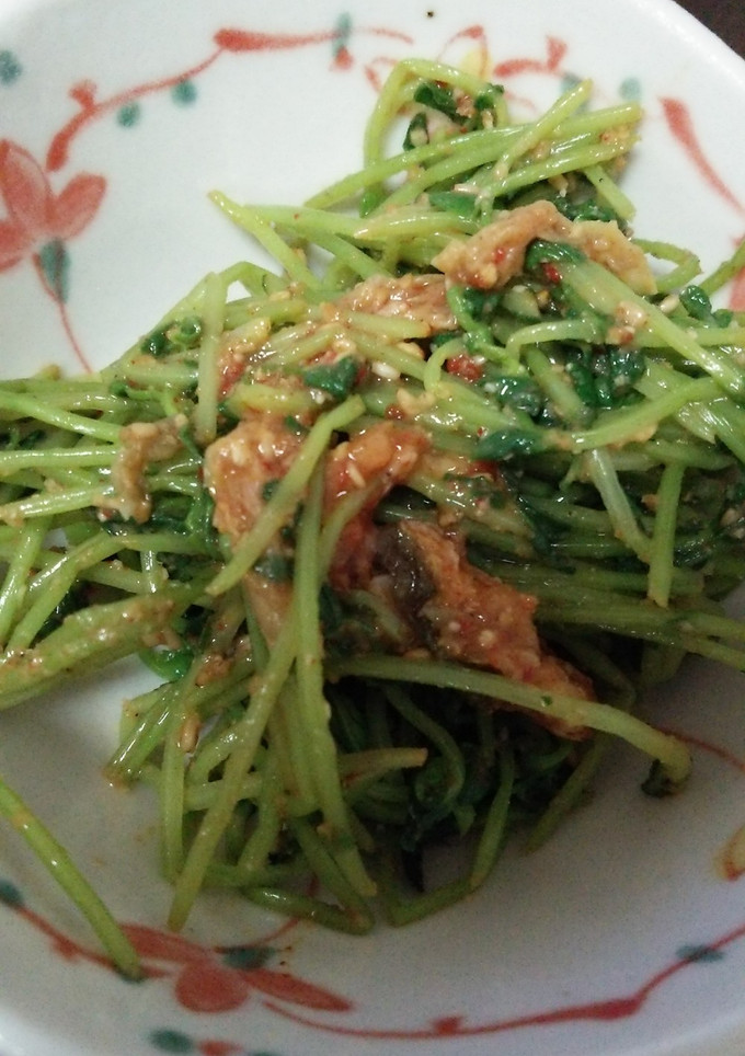豆苗とキムチのごま和え-レシピのメイン写真