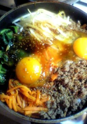 フライパン一つで手抜き我家の石焼ビビンバ-レシピのメイン写真