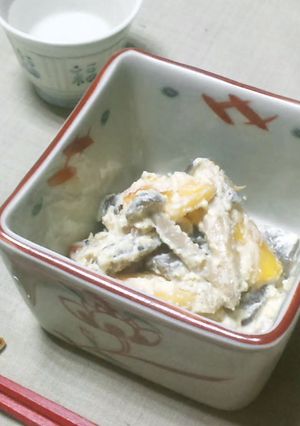 秋の味覚☆柿の白和え-レシピのメイン写真