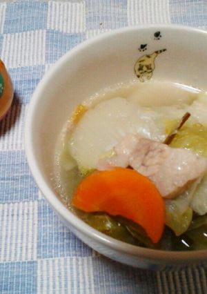 楽ちん♪圧力鍋でｺﾞﾛｺﾞﾛ無塩スープ-レシピのメイン写真