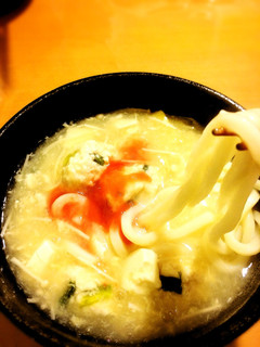 つくねと豆腐のトロトロうどん♪-レシピのメイン写真