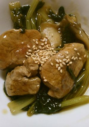 簡単 和食!豚ヒレ肉の 小松菜餡掛け♪-レシピのメイン写真