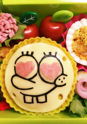 キャラ弁☆スポンジボブ-レシピのメイン写真