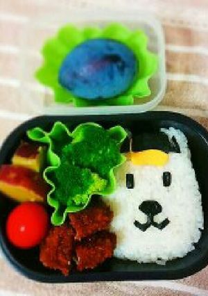 キャラ弁☆ソフトバンクのお父さん犬-レシピのメイン写真