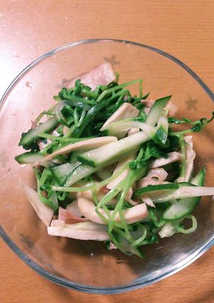 豆苗とキノコのサラダ-レシピのメイン写真