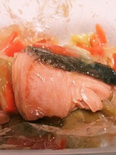 鮭、キャベツ、ニンジンの味噌煮焼き-レシピのメイン写真