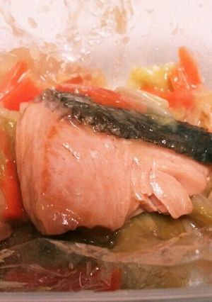 鮭、キャベツ、ニンジンの味噌煮焼き-レシピのメイン写真