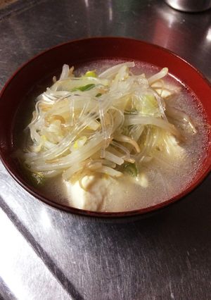 もやしと豆腐の夜食スープ-レシピのメイン写真