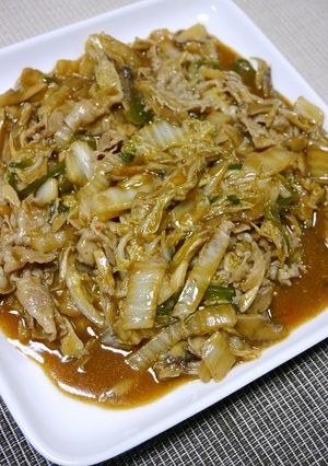 簡単！たっぷり白菜の回鍋肉風かさね焼き-レシピのメイン写真