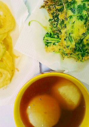 オニオンリングと豆苗のかき揚げ-レシピのメイン写真