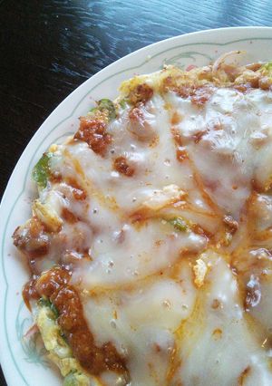 ミートソースのスパニッシュオムレツ風-レシピのメイン写真